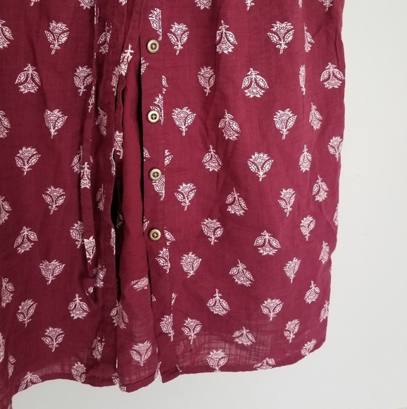 Old Navy maroon printed dress size S - Picture 6 of 8